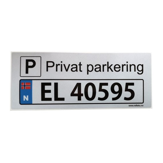 Privat parkering - selvklebende refleksmerke