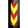 Rød/gul hindermarkering 906 venstre (10x50cm)